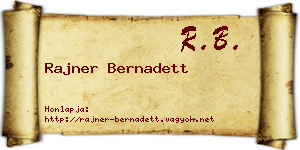 Rajner Bernadett névjegykártya