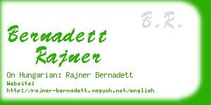 bernadett rajner business card